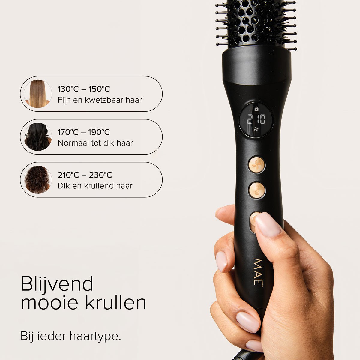 MAE Thermal Brush - KOOS • alles voor de kapper - MAE - Krulborstels