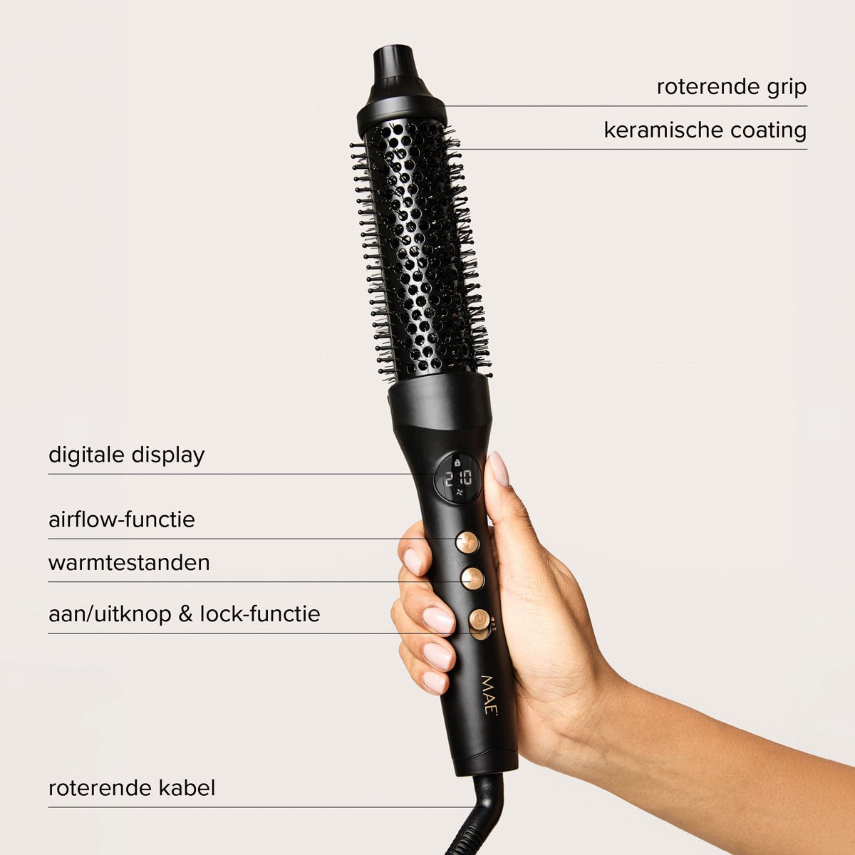 MAE Thermal Brush - KOOS • alles voor de kapper - MAE - Krulborstels