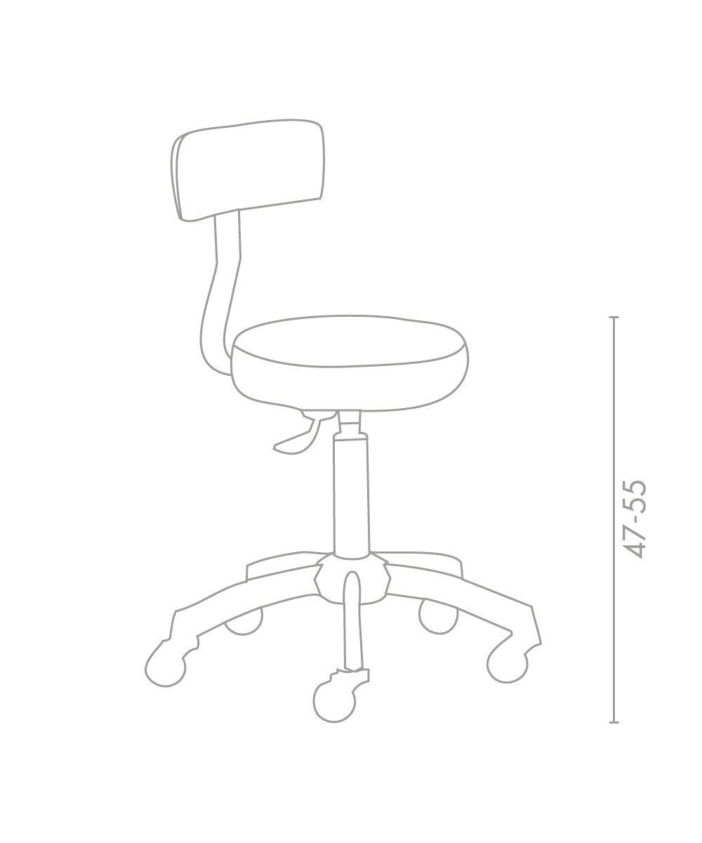 Medical & Beauty Montana Stool With Backrest - KOOS • alles voor de kapper - Medical & Beauty - Beautysalon