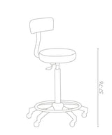 Medical & Beauty Montana Stool With Backrest - KOOS • alles voor de kapper - Medical & Beauty - Beautysalon