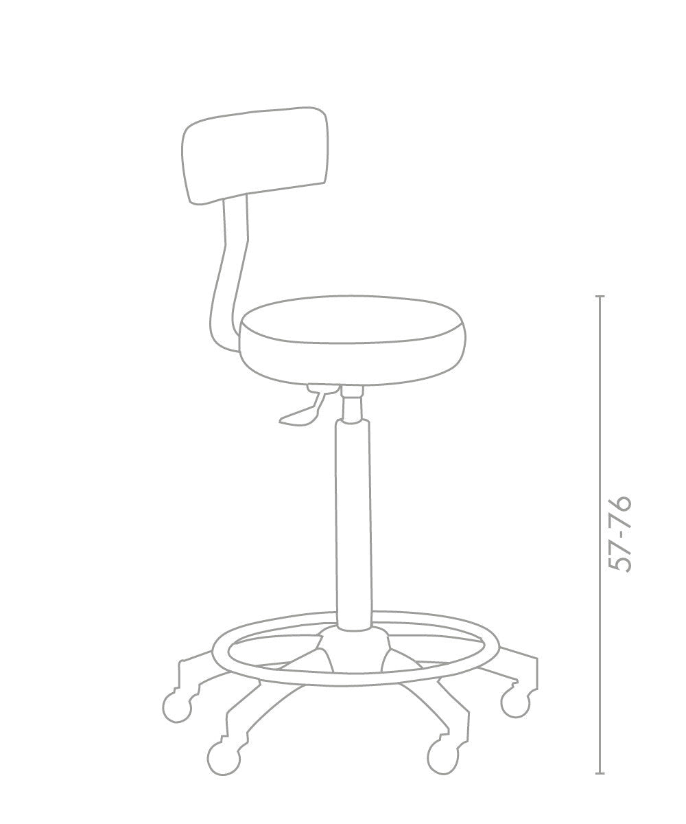 Medical & Beauty Montana Stool With Backrest - KOOS • alles voor de kapper - Medical & Beauty - Beautysalon