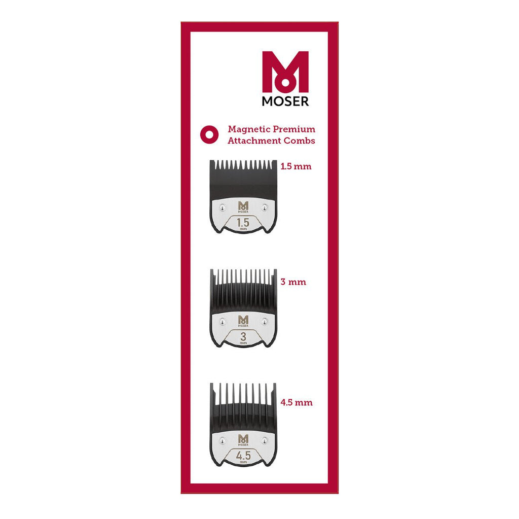 Moser Set Magnetic Premium Opzetkammen S 3st - KOOS • alles voor de kapper - Moser - Opzetkammen