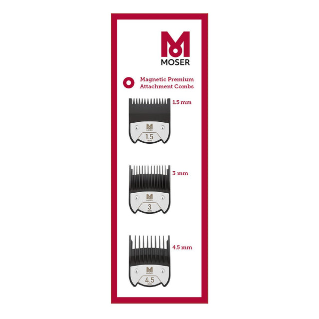 Moser Set Magnetic Premium Opzetkammen S 3st - KOOS • alles voor de kapper - Moser - Opzetkammen