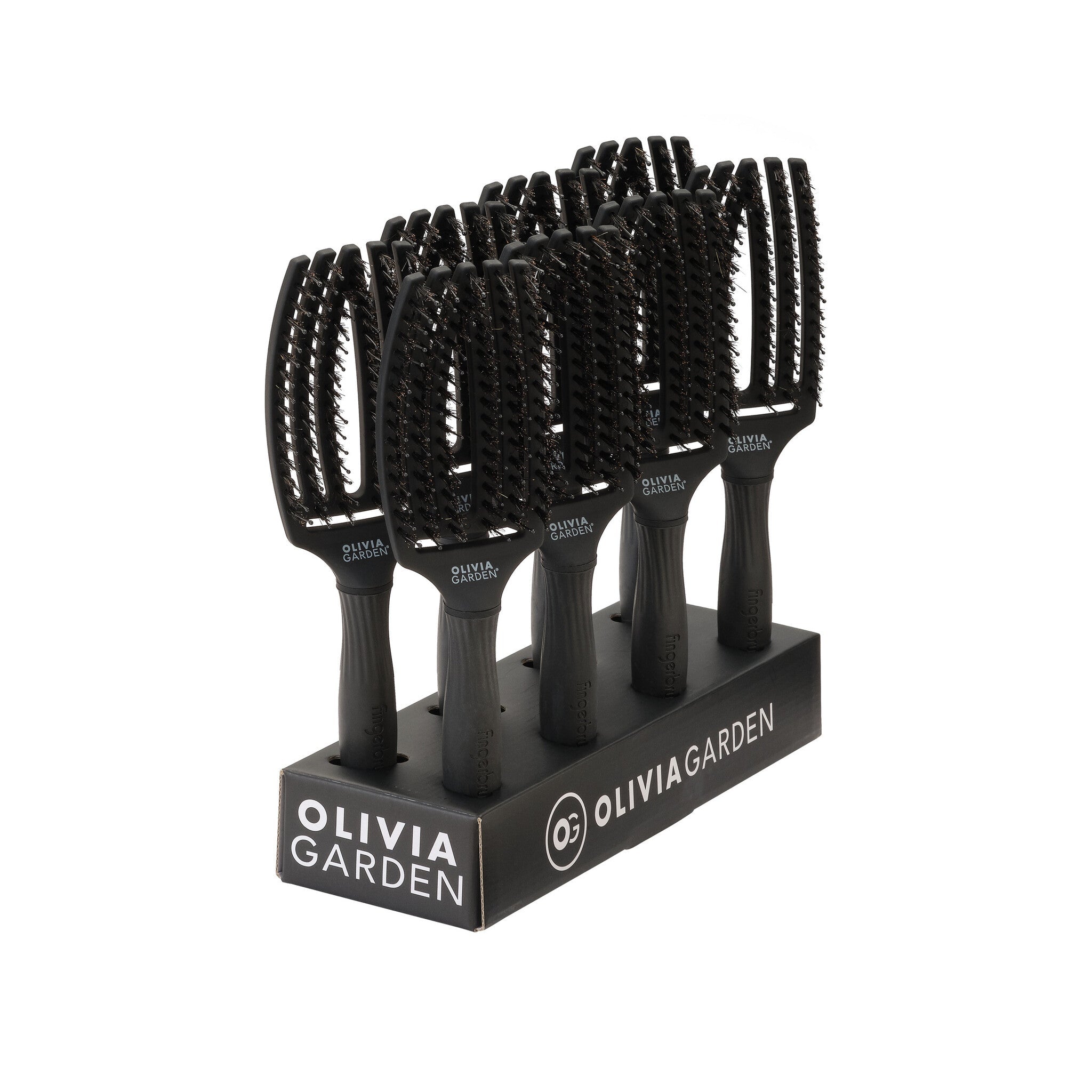 Olivia Garden Fingerbrush Combo Zwart - KOOS • alles voor de kapper - Olivia Garden - Ontwarborstels