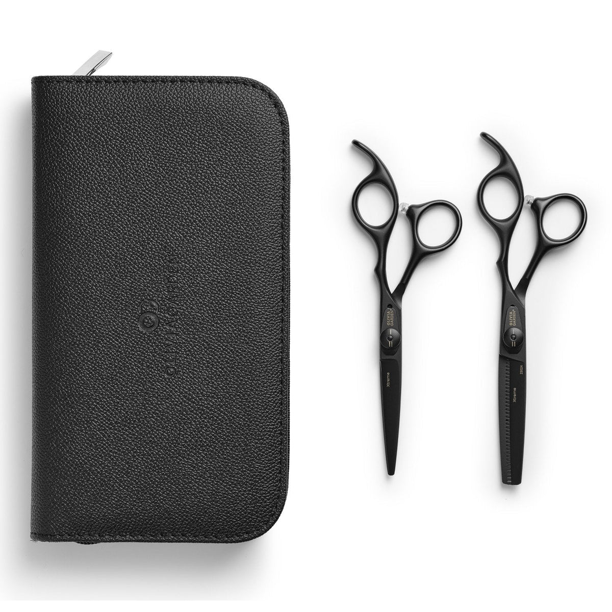 Olivia Garden Set Xtreme Mat Black 5.75 + 6.35 - KOOS • alles voor de kapper - Olivia Garden - Kappersschaar
