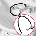 SA Chrome Shower Support With Black PVC Flexible - KOOS • alles voor de kapper - Salon Ambience - Wasbak onderdelen