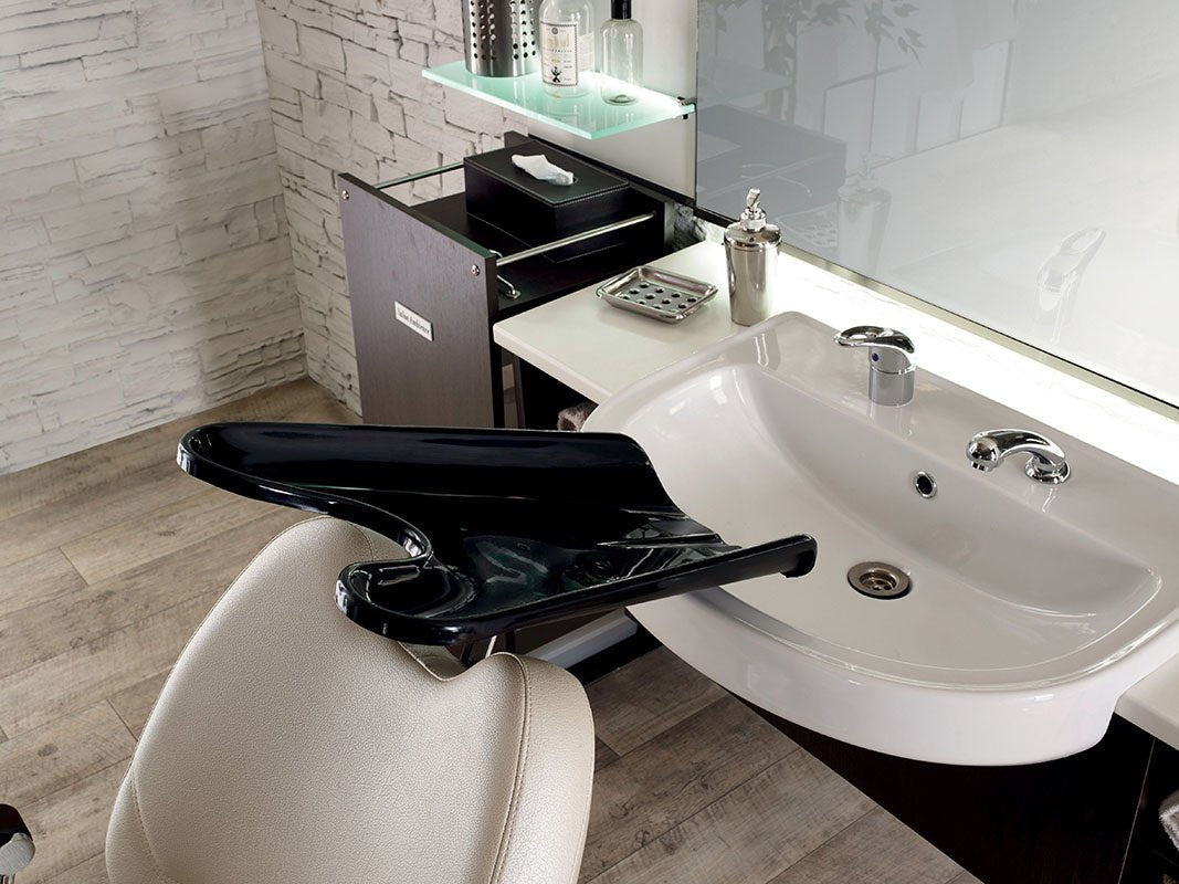 SA Danilo/David/William/Executif Black Plastic Shute - KOOS • alles voor de kapper - Salon Ambience - Interieur onderdelen
