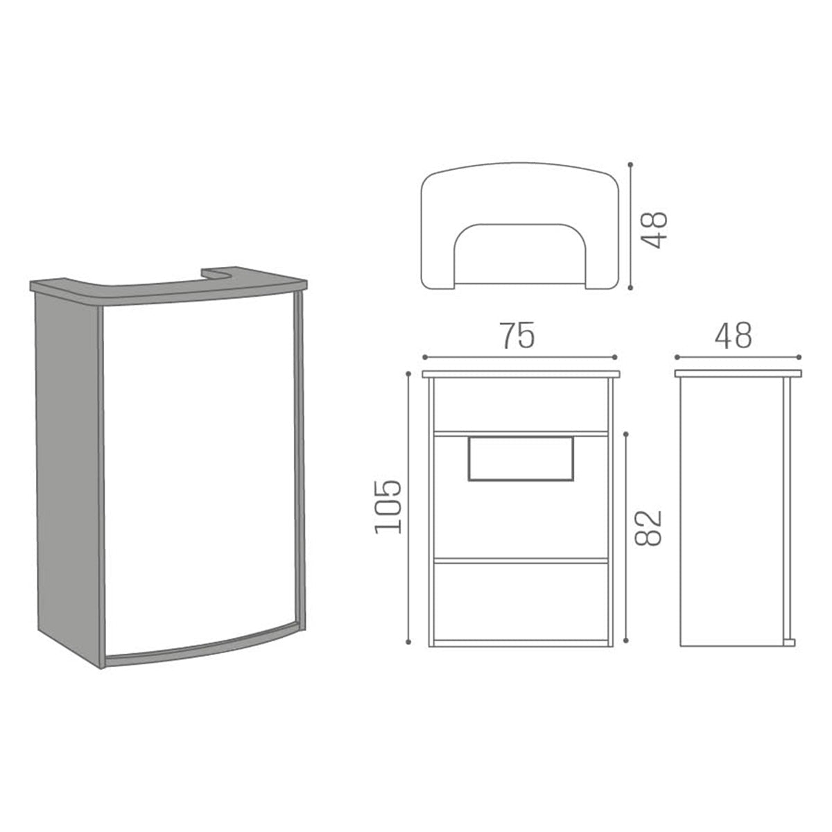 SA Ontvangstmeubel Hi-Pod - KOOS • alles voor de kapper - Salon Ambience - Meubels
