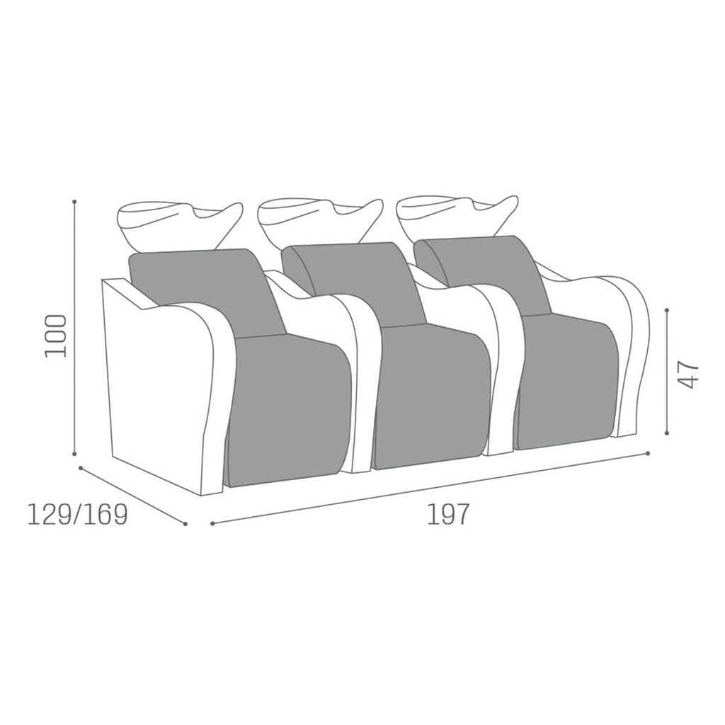 SA Wasunit Luxury Longue - KOOS • alles voor de kapper - Salon Ambience - Wasunits