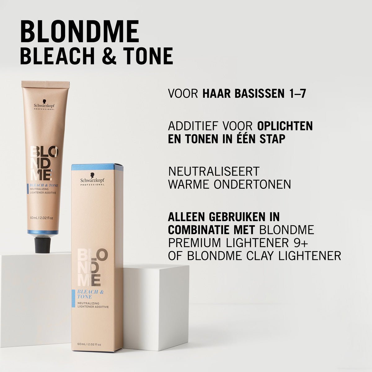 Schwarzkopf BlondMe Bleach & Tone 60ml - KOOS • alles voor de kapper - Schwarzkopf - Blondering