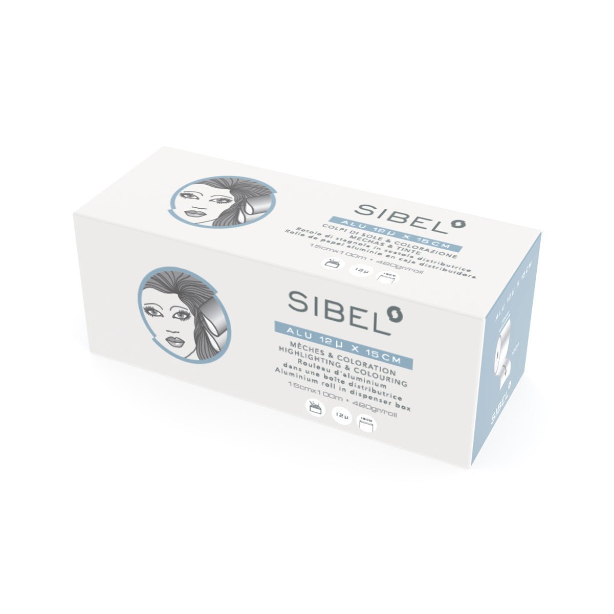 Sibel Aluminium Folie 15cm x 100m Zilver 12mu - KOOS • alles voor de kapper - Sibel - Folies