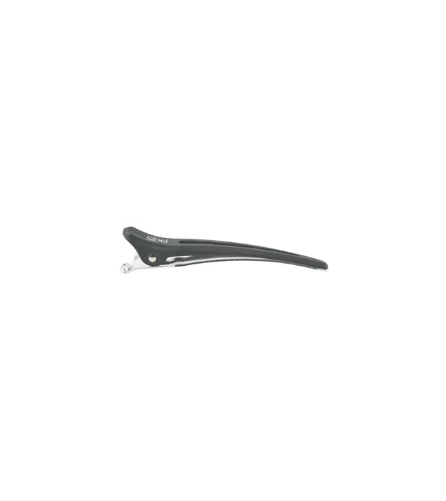 Sibel Clip Carbon Zwart 6St Medium 10cm - KOOS • alles voor de kapper - Sibel - Verdeelklemmen