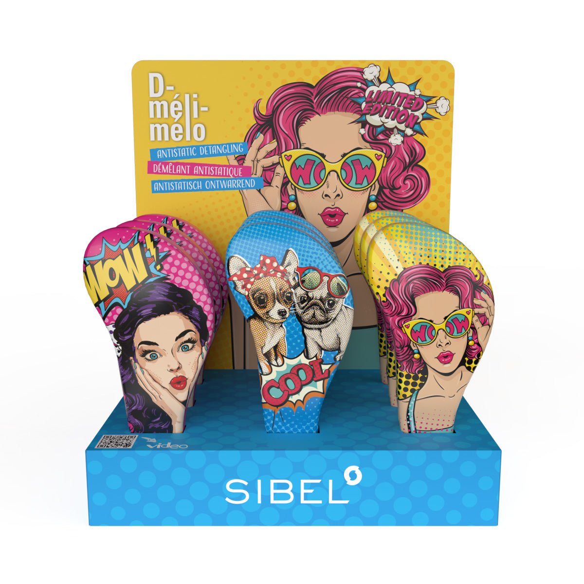 Sibel D-Meli-Melo Borstel Pop-Art - KOOS • alles voor de kapper - Sibel - Ontwarborstels