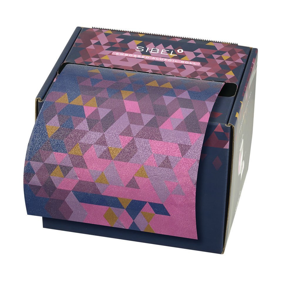 Sibel Embossed Alufolie Rol 12,7x97cm Roze/Paars - KOOS • alles voor de kapper - Sibel - Folies