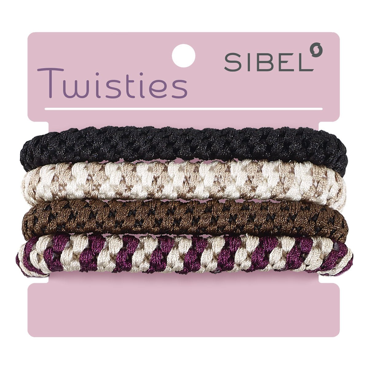 Sibel Twisties Haarelastiekjes 4st - KOOS • alles voor de kapper - Sibel - Elastiekjes