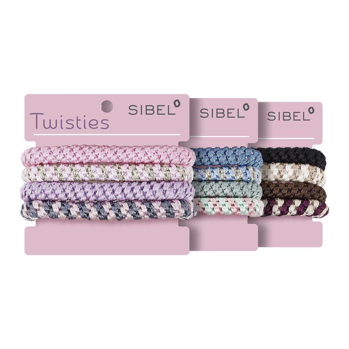 Sibel Twisties Haarelastiekjes 4st - KOOS • alles voor de kapper - Sibel - Elastiekjes