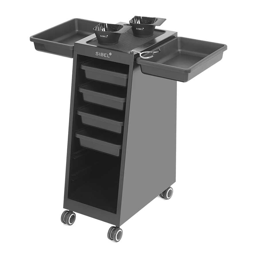 Sibel Werkwagen Ultra Magnetic Zwart - KOOS • alles voor de kapper - Sibel - Werkwagens
