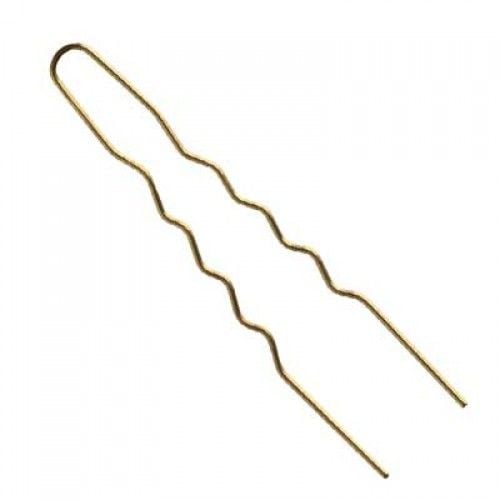 Steekspeld Geribbeld Goud 65X1,2 Mm Pakje 50 St - KOOS • alles voor de kapper - Comair - Schuifjes & spelden