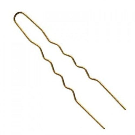 Steekspeld Geribbeld Goud 65X1,2 Mm Pakje 50 St - KOOS • alles voor de kapper - Comair - Schuifjes & spelden