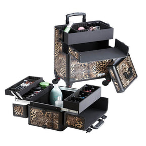Trolley koffer panterlook - KOOS • alles voor de kapper - Eurostil - Koffers