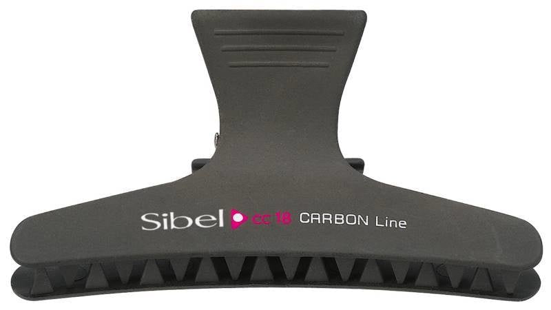 Verdeelklem Carbon Sibel 8,5cm 3st - KOOS • alles voor de kapper - Sibel - Verdeelklemmen
