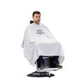 Wahl Barber Kaplaken Wit Met Zwarte Strepen 148x153 cm - KOOS • alles voor de kapper - Wahl - Kapmantels