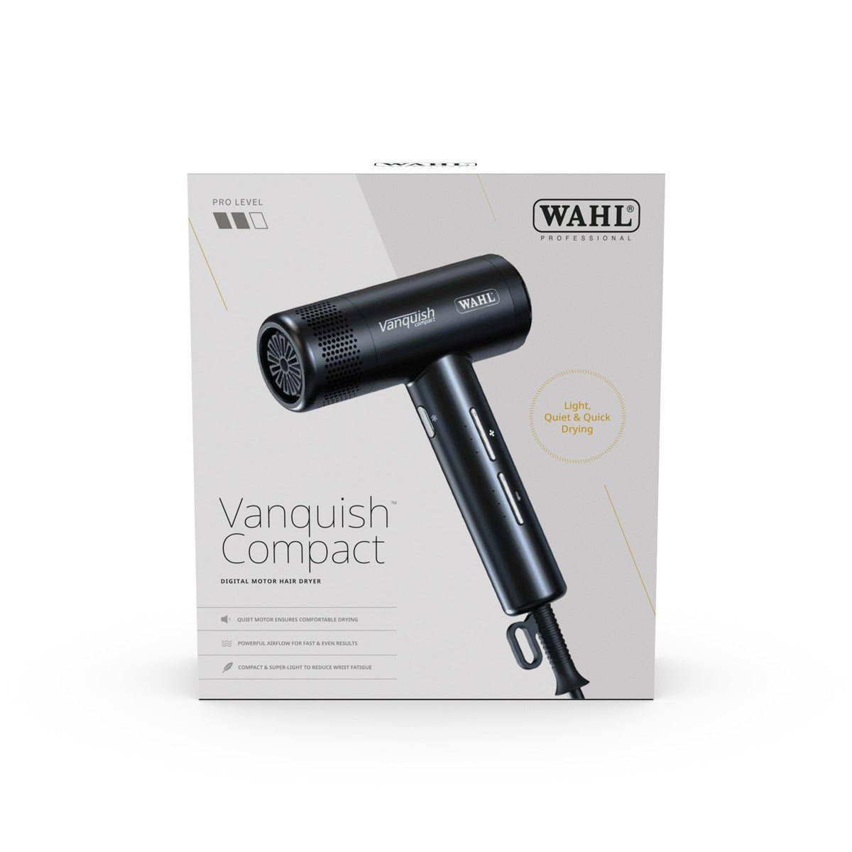 Wahl Vanquish Compact Dryer Black - KOOS • alles voor de kapper - Wahl - Fohns