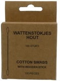 Wattenstokjes Katoen & Hout 100st - KOOS • alles voor de kapper - KOOS - Reiniging